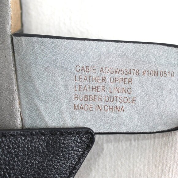 Abeo Gabie Sandals Womens Size 10 N Black Leather Adjustable Strap Wedge - Picture 10 of 11